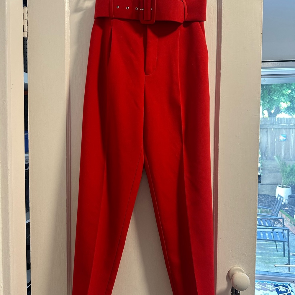 Zara Red work Pants